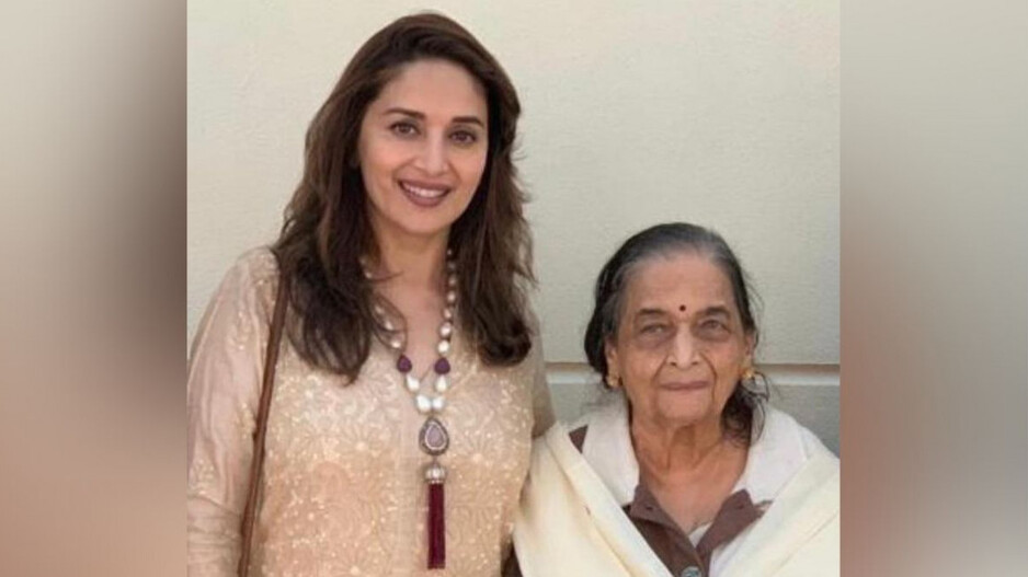 Madhuri Dixit with his Mother