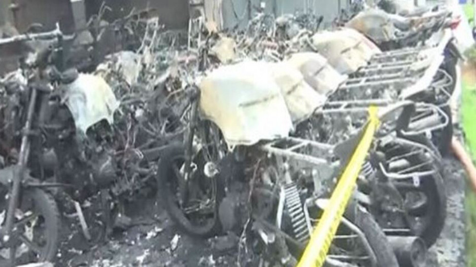 Two-wheeler Vehicles Gutted In Fire