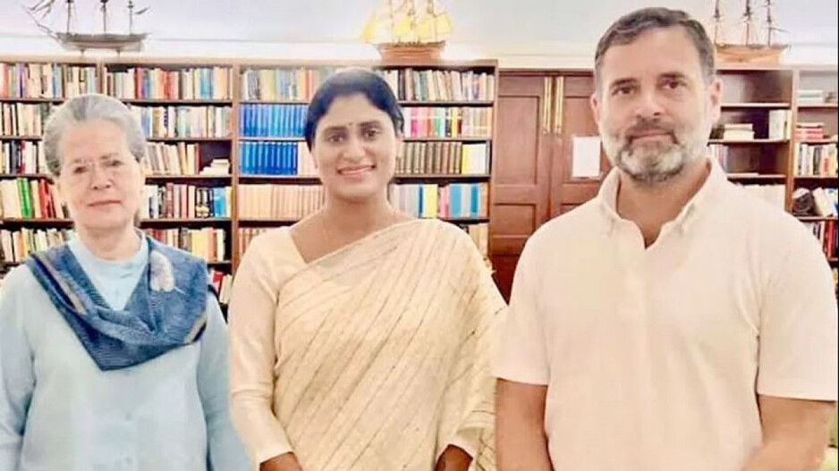 Sonia Gandhi, YS Sharmila, Rahul Gandhi