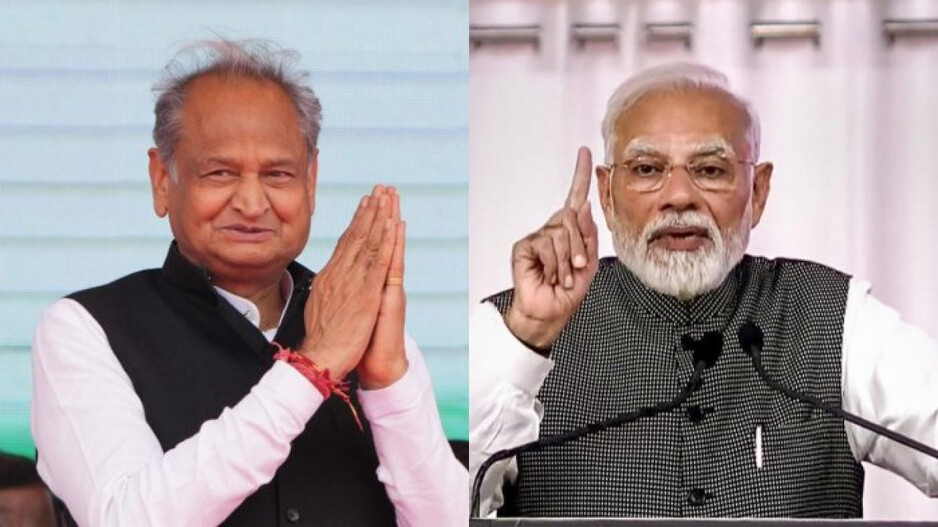 Ashok Gehlot and Narendra Modi 