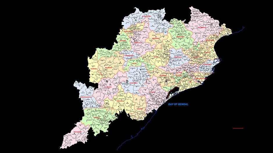 Map Of Odisha