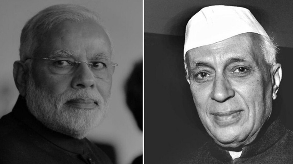 Modi and Nehru 