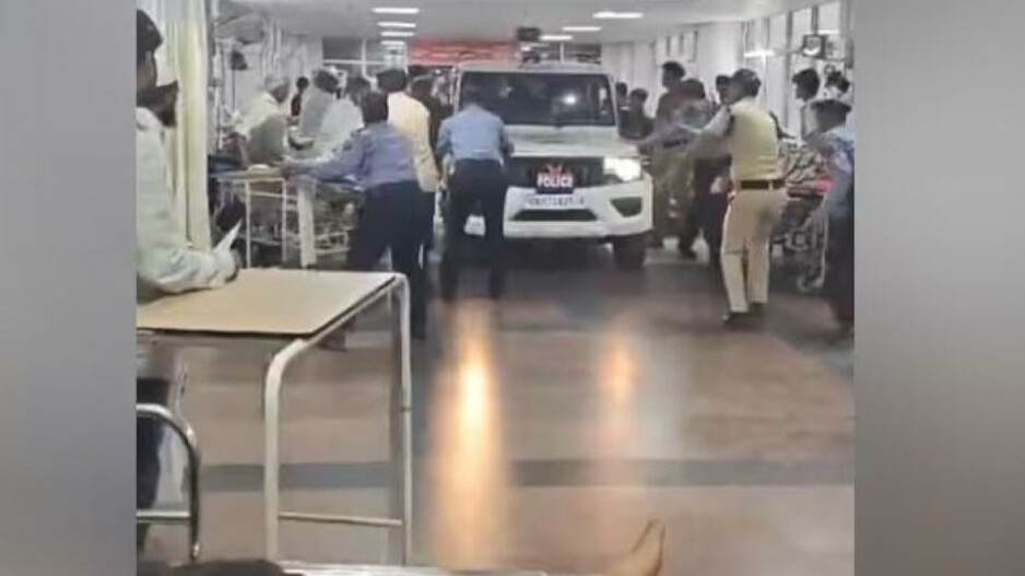 Police Jeep in Hospital