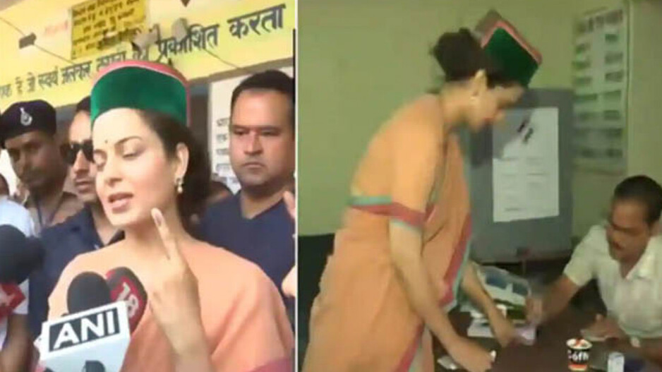 Kangana Cast her Vote