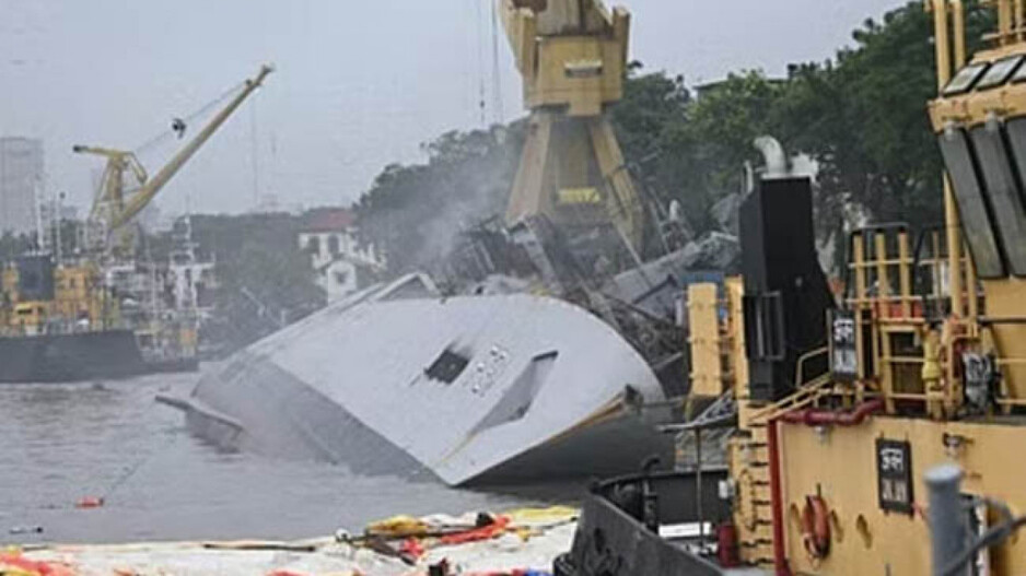 INS Brahmaputra damaged