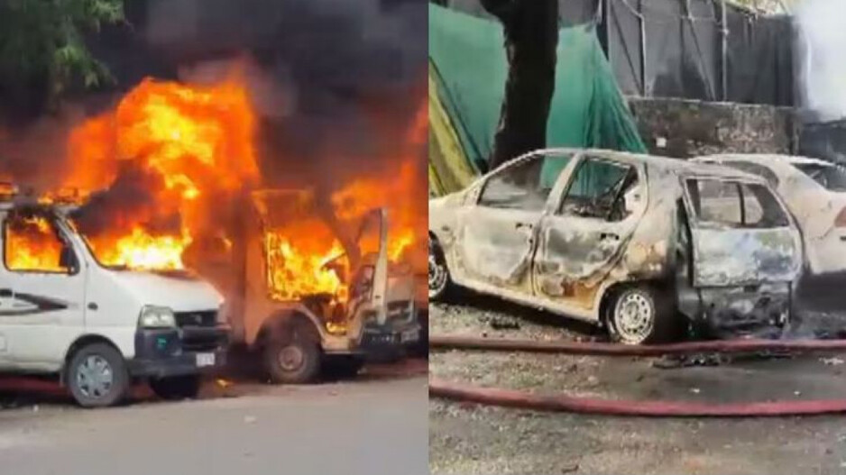 cars set fire