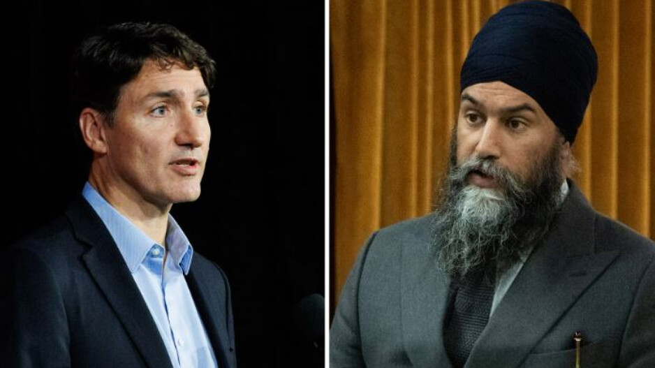 justin-trudeau and ndp-leader-jagmeet-singh