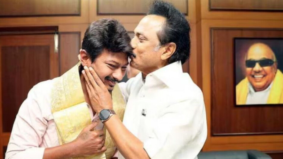 Udyanidhi Stalin and MK Stalin