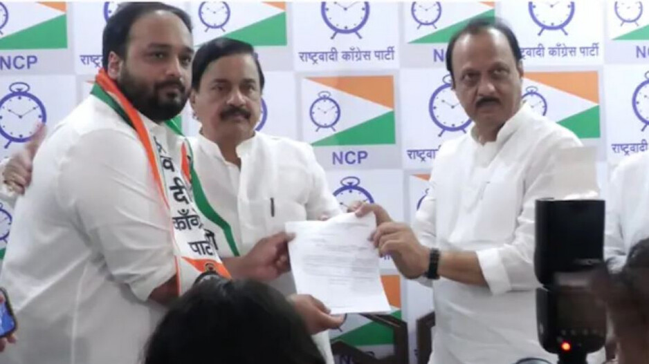   Zeeshan Siddique (Left) & Ajit Pawar