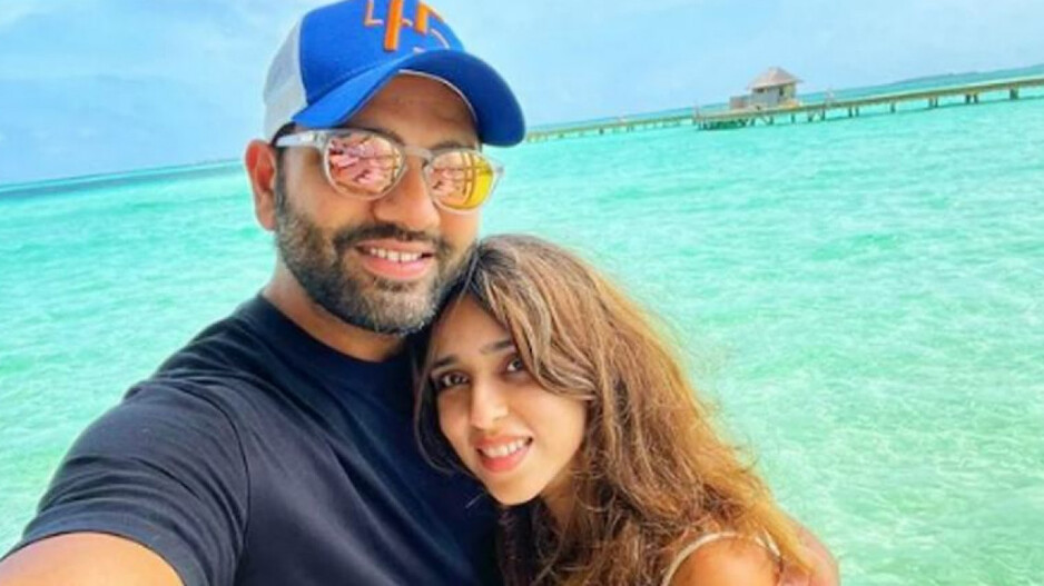 Rohit Sharma with wife