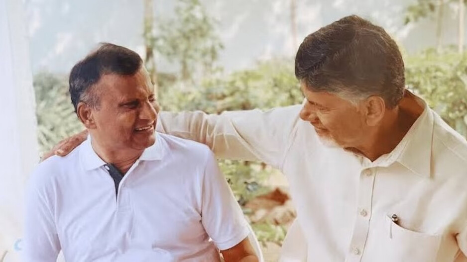 Chandrababu with his late brother