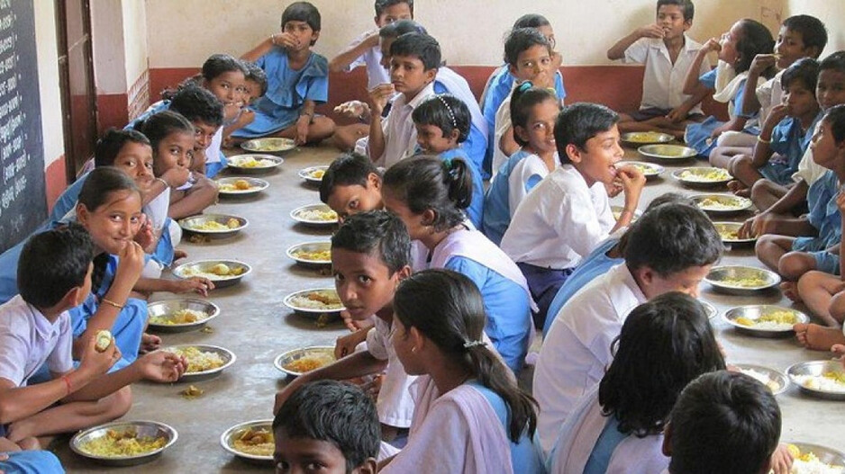 Students having lunch