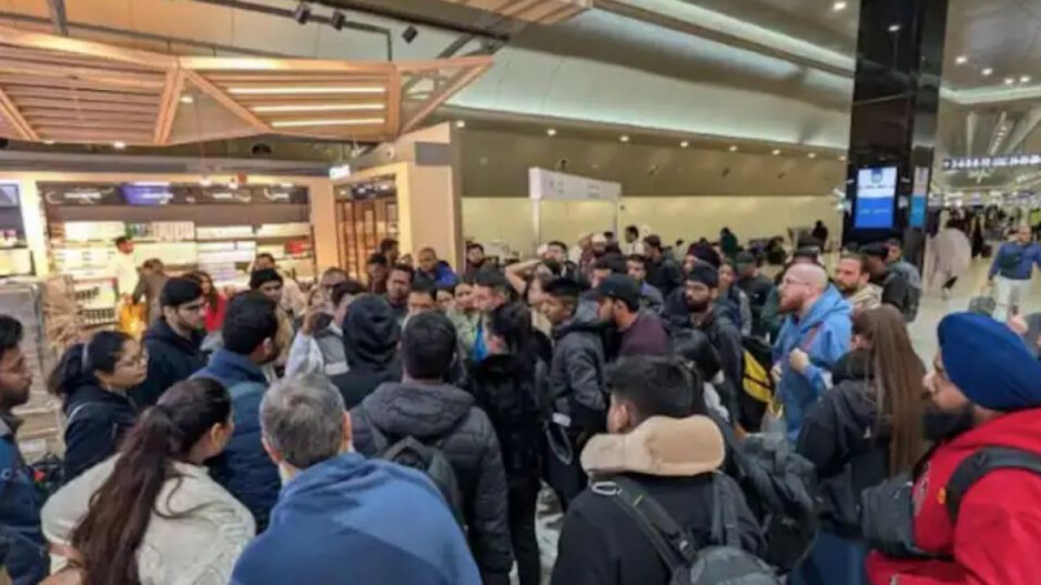 Indian passengers at Kuwait Airport