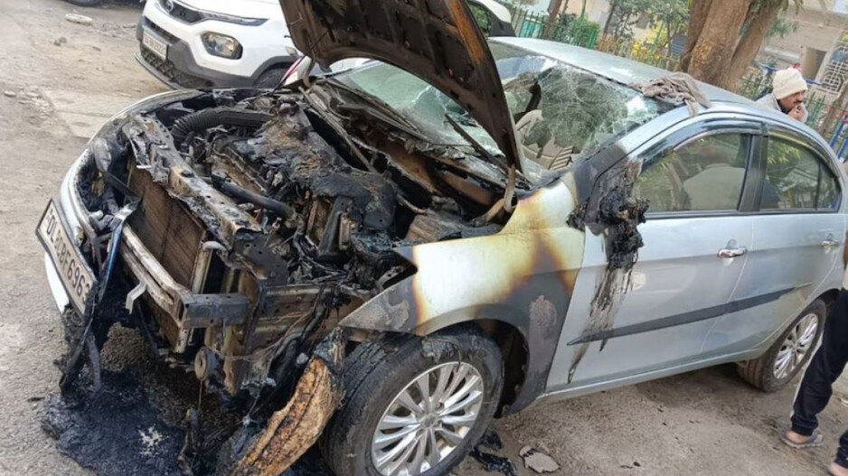 Man set fire in neighbour’s car