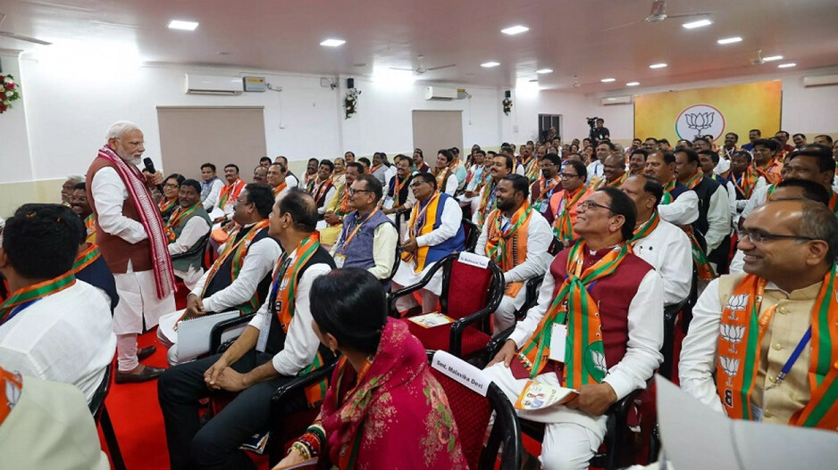 PM Modi At Odisha BJP Office