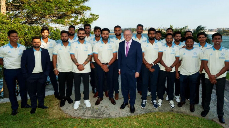 Team India with Australia PM