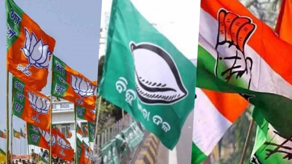 BJP, BJD and Congress 