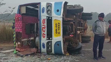 Bus Accident In Ganja pf Auli