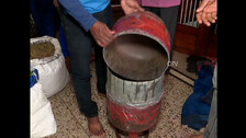 Ganja smuggled inside a LPG cylinder 