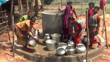 tribals dig wells