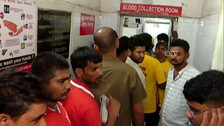 Long line of volunteers to donate blood