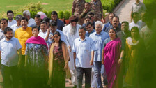 Arvind Kejriwal With Party Leaders 