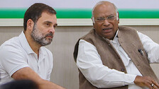 Rahul Gandhi and Mallikarjun Kharge