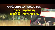 ଚାରିଆଡେ ଜଳମଗ୍ନ, ଛାତ ଉପରେ ଚାଲିଛି ରୋଷେଇ  | Odisha Reporter