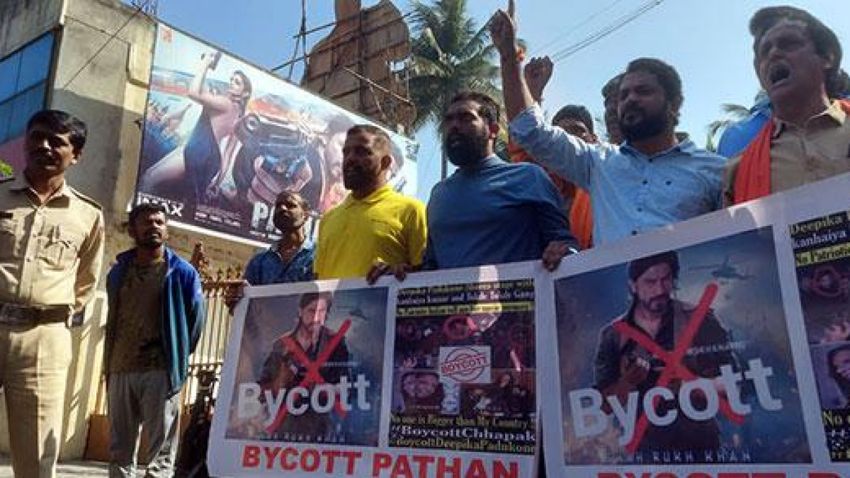 Protest on pathan