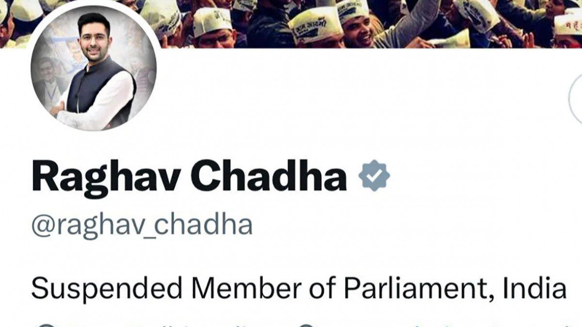 Raghav Chadha changes his social media bio