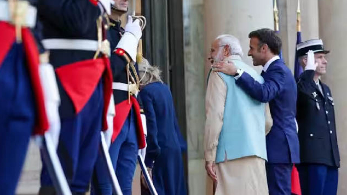 Modi with French President