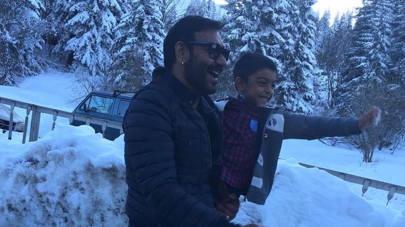 Kajol and kids join Ajay Devgn in Bulgaria on the sets of Shivaay