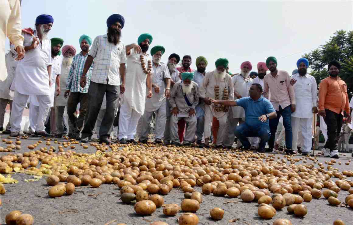 Farmers protest in Mohali