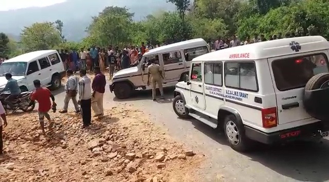 tipper accident in gajapati