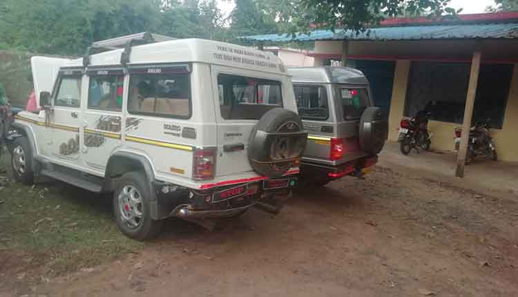 Odisha-Governor's-escort-vehicles-meet-with-an-accident-near-Purunapani-in-Udala-of-Mayurbhanj-district