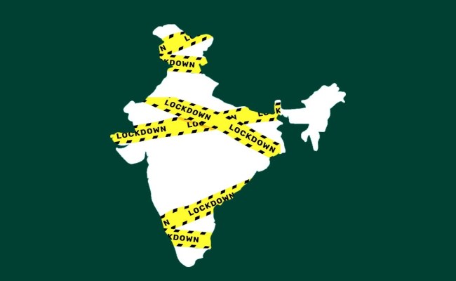 lockdown india map