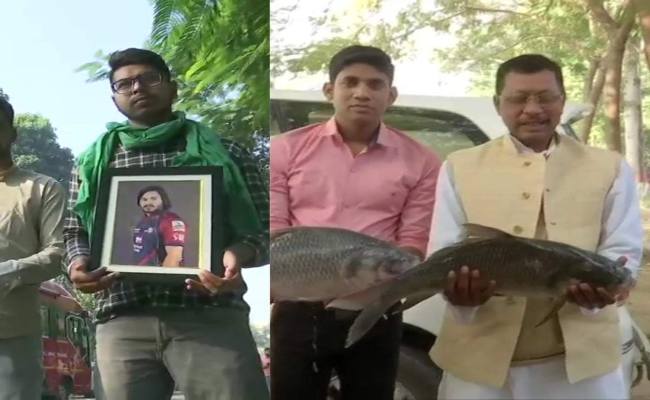 rjd supporter with fish