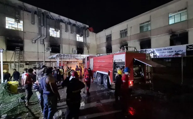 Fire tears through COVID hospital