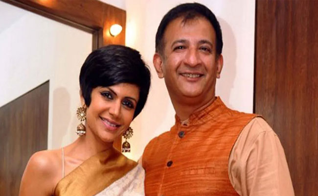 Mandira Bedi with husband