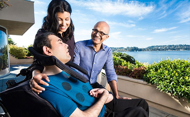 Satya Nadella and his family