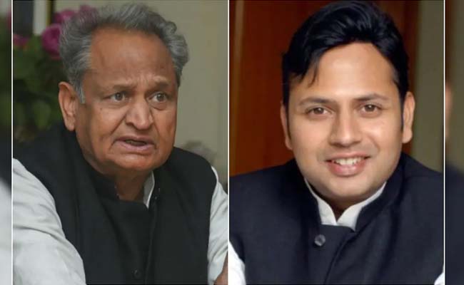 Ashok gehlot and his son