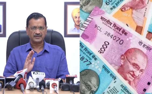 Kejriwal on indian currency