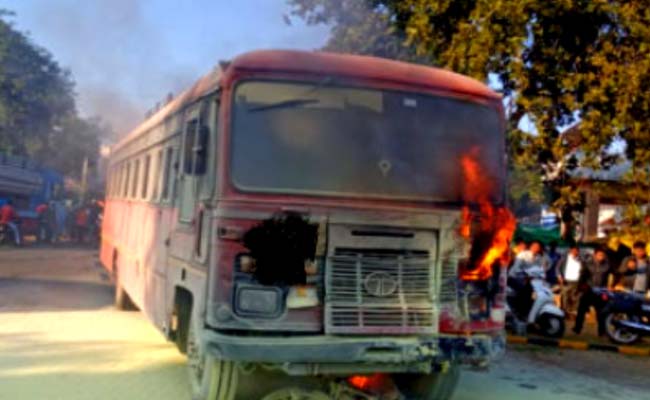 Bus catches-fire